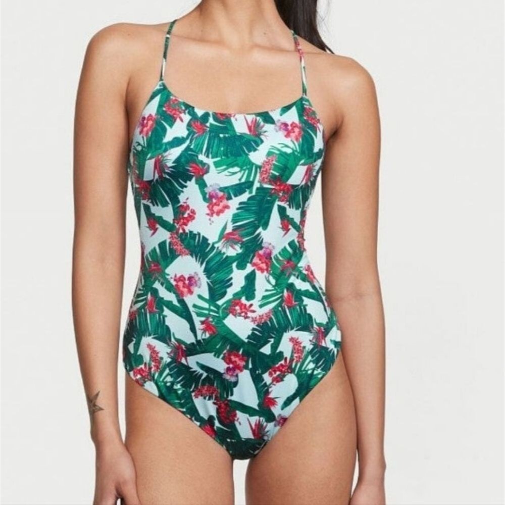 Victorias Secret One Piece Swimsuit palm strappy M